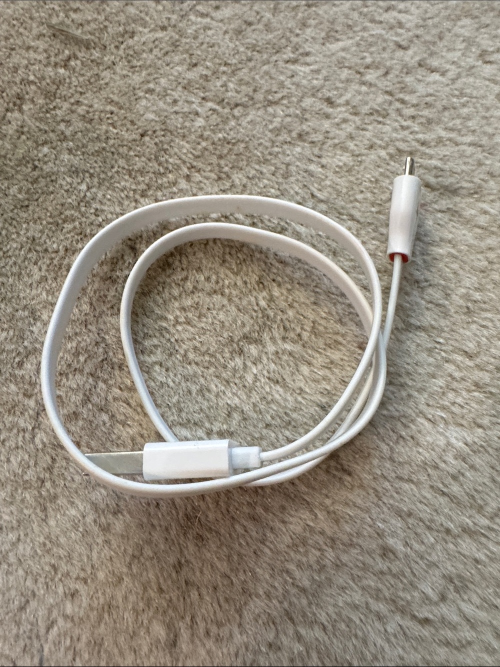 White USB-C to USB Charging Cable - Compatible Cell Phone Accessory